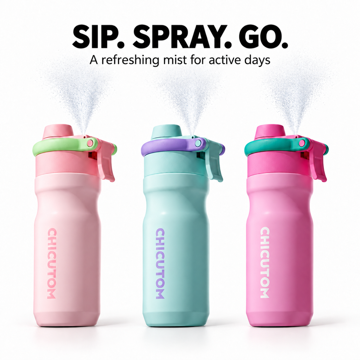 Insulated Mist Spray Water Bottle